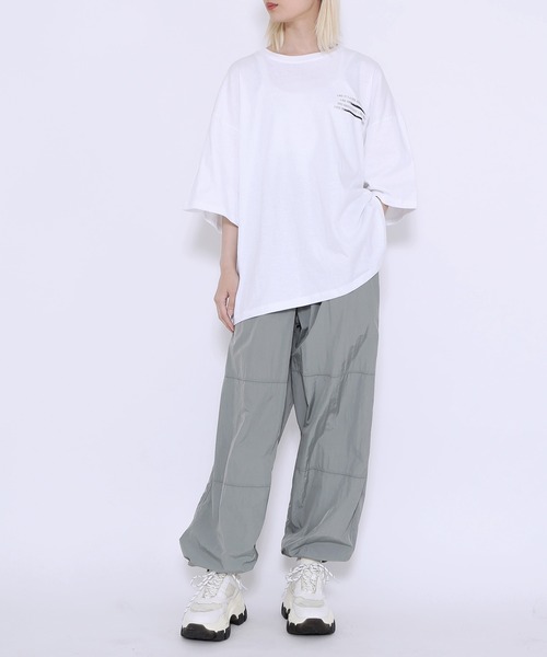 Figments（フィグメンツ）の「message Tシャツ（Tシャツ/カットソー・レディース・ホワイト/ブラック・FREE）」の3枚目の写真