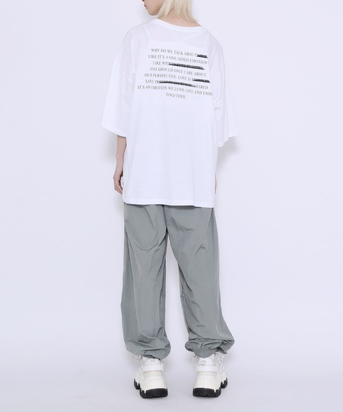 Figments（フィグメンツ）の「message Tシャツ（Tシャツ/カットソー・レディース・ホワイト/ブラック・FREE）」の4枚目の写真