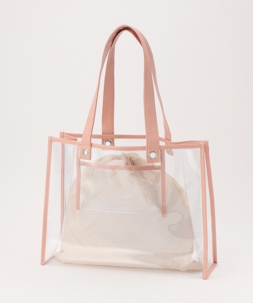 LOVETOXIC（ラブトキシック）の「パイピングビニールトートBAG【SWIM】（バックパック/リュック・キッズ・ブラック/ベージュ/サックスブルー/ピンク・FREE）」の6枚目の写真