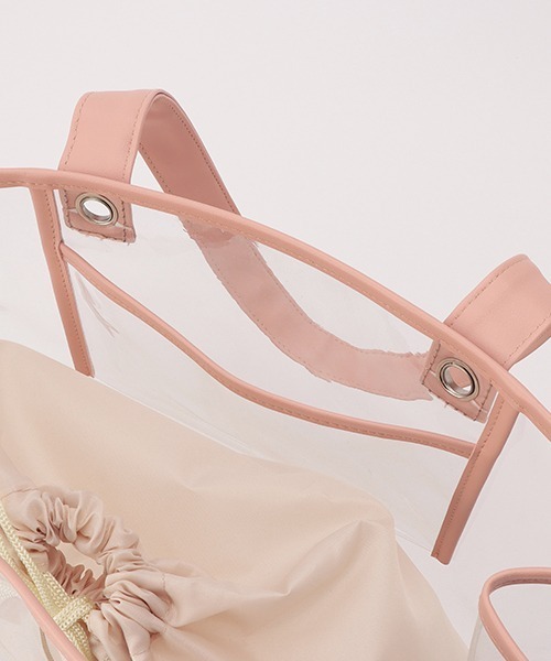 LOVETOXIC（ラブトキシック）の「パイピングビニールトートBAG【SWIM】（バックパック/リュック・キッズ・ブラック/ベージュ/サックスブルー/ピンク・FREE）」の10枚目の写真