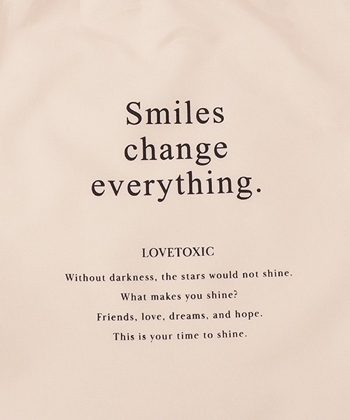 LOVETOXIC（ラブトキシック）の「パイピングビニールトートBAG【SWIM】（バックパック/リュック・キッズ・ブラック/ベージュ/サックスブルー/ピンク・FREE）」の11枚目の写真