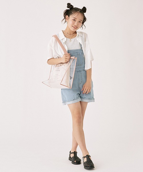 LOVETOXIC（ラブトキシック）の「パイピングビニールトートBAG【SWIM】（バックパック/リュック・キッズ・ブラック/ベージュ/サックスブルー/ピンク・FREE）」の14枚目の写真