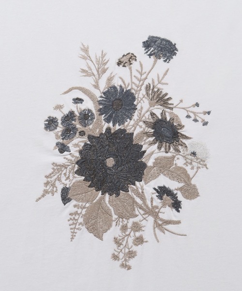 welise（ウェライズ）の「【welise/ウェライズ】HQクリアコットンファブリック  レトロフラワー刺繍 オーバーサイズ半袖Tシャツ（Tシャツ/カットソー・メンズ・ブラック系その他/ブラック/ホワイト/ホワイト系その他/ブラック×ブルー/ホワイト×グレー/グレー系その他・M/L/S）」の10枚目の写真