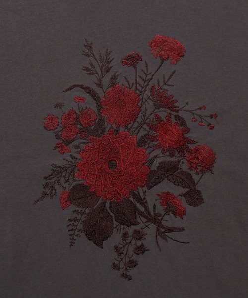 welise（ウェライズ）の「【welise/ウェライズ】HQクリアコットンファブリック  レトロフラワー刺繍 オーバーサイズ半袖Tシャツ（Tシャツ/カットソー・メンズ・ブラック系その他/ブラック/ホワイト/ホワイト系その他/ブラック×ブルー/ホワイト×グレー/グレー系その他・M/L/S）」の8枚目の写真