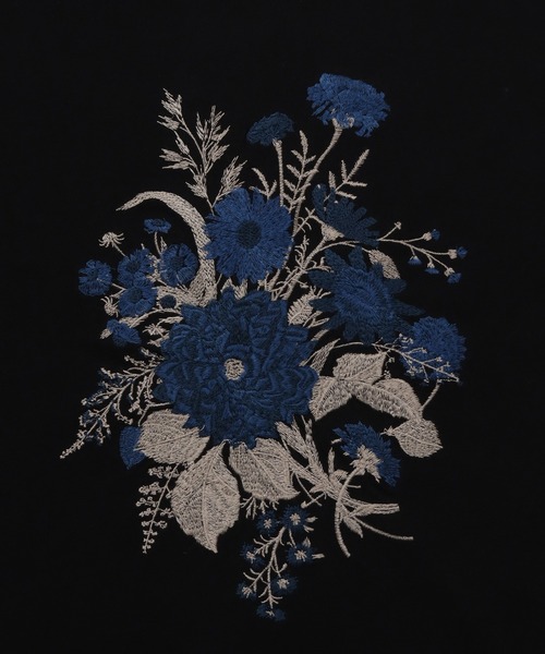 welise（ウェライズ）の「【welise/ウェライズ】HQクリアコットンファブリック  レトロフラワー刺繍 オーバーサイズ半袖Tシャツ（Tシャツ/カットソー・メンズ・ブラック系その他/ブラック/ホワイト/ホワイト系その他/ブラック×ブルー/ホワイト×グレー/グレー系その他・M/L/S）」の9枚目の写真