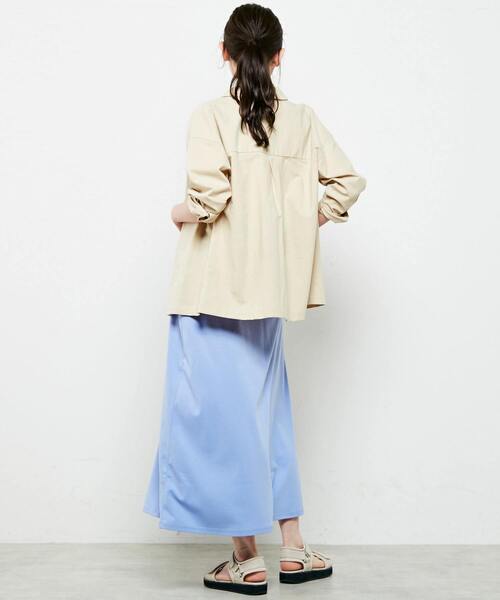 MELROSE claire(メルローズ クレール)の「【シンプル大人イージーロングスカート】(スカート・レディース・ブラック/チャコールグレー/ブルー・FREE)」の4枚目の写真