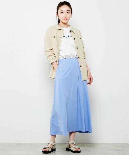 MELROSE claire(メルローズ クレール)の「【シンプル大人イージーロングスカート】(スカート・レディース・ブラック/チャコールグレー/ブルー・FREE)」の8枚目の写真