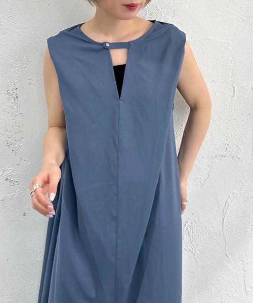 apres jour mignon（アプレジュールミニョン）の「2WAYカッティングフレアワンピース【ZOZOTOWN限定アイテム】（ワンピース・レディース・ブルー/ブラック・SMALL/MEDIUM/X-LARGE）」の6枚目の写真