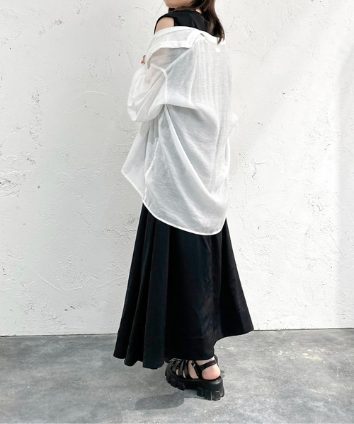 apres jour mignon（アプレジュールミニョン）の「2WAYカッティングフレアワンピース【ZOZOTOWN限定アイテム】（ワンピース・レディース・ブルー/ブラック・SMALL/MEDIUM/X-LARGE）」の15枚目の写真
