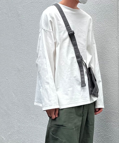 ナイロン×シンセティックレザーコンビ マルチミニスクエア
