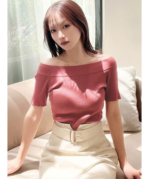 RESEXXY（リゼクシー）の「オフショルニットトップス（ニット/セーター・レディース・ホワイト/ブラック/オレンジ/その他1・FREE）」の15枚目の写真