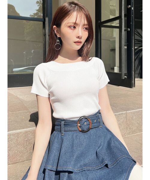 RESEXXY（リゼクシー）の「オフショルニットトップス（ニット/セーター・レディース・ホワイト/ブラック/オレンジ/その他1・FREE）」の16枚目の写真