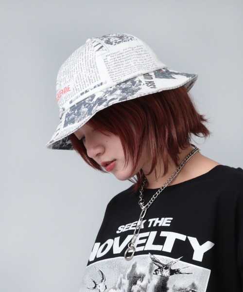 RNA（アールエヌエー）の「E4926 デニムベルハット（ハット・レディース・ブルー/ライトブルー/ホワイト×ブラック・FREE）」の2枚目の写真