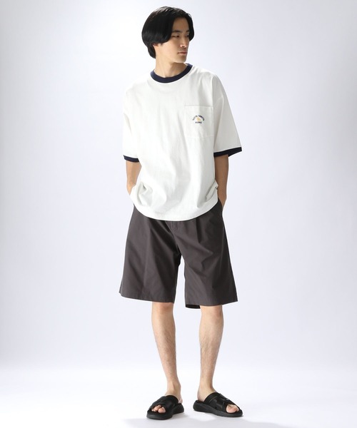 niko and...(ニコアンド)の「ピグメントリンガーロゴTシャツ(Tシャツ/カットソー・メンズ・チャコール/ピンク/ライトグリーン/オフホワイト・MEDIUM/LARGE)」の15枚目の写真