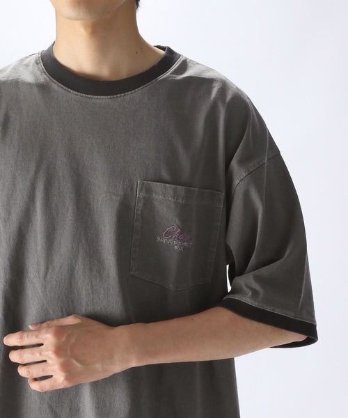 niko and...(ニコアンド)の「ピグメントリンガーロゴTシャツ(Tシャツ/カットソー・メンズ・チャコール/ピンク/ライトグリーン/オフホワイト・MEDIUM/LARGE)」の19枚目の写真