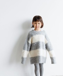 LOWRYS FARM | シャギーボーダーＢＩＧプルオーバー　968413(ニット/セーター)