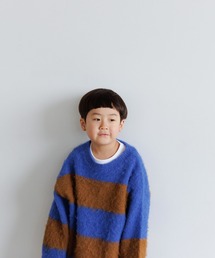 LOWRYS FARM | シャギーボーダーBIGプルオーバー 968413(ニット/セーター)