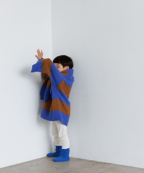 LOWRYS FARM（ローリーズファーム）の「シャギーボーダーＢＩＧプルオーバー　968413（ニット/セーター・キッズ・グレー/ピンク/ブルー・110cm/130cm/150cm）」の16枚目の写真