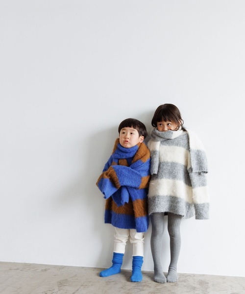 LOWRYS FARM（ローリーズファーム）の「シャギーボーダーＢＩＧプルオーバー　968413（ニット/セーター・キッズ・グレー/ピンク/ブルー・110cm/130cm/150cm）」の17枚目の写真