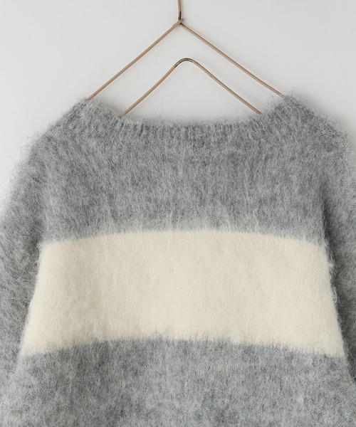 LOWRYS FARM（ローリーズファーム）の「シャギーボーダーＢＩＧプルオーバー　968413（ニット/セーター・キッズ・グレー/ピンク/ブルー・110cm/130cm/150cm）」の10枚目の写真