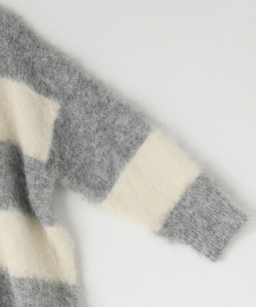 LOWRYS FARM（ローリーズファーム）の「シャギーボーダーＢＩＧプルオーバー　968413（ニット/セーター・キッズ・グレー/ピンク/ブルー・110cm/130cm/150cm）」の18枚目の写真