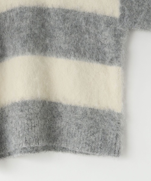 LOWRYS FARM（ローリーズファーム）の「シャギーボーダーＢＩＧプルオーバー　968413（ニット/セーター・キッズ・グレー/ピンク/ブルー・110cm/130cm/150cm）」の22枚目の写真