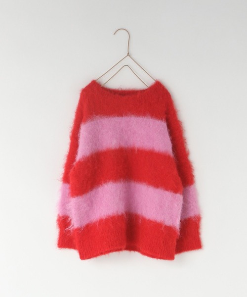 LOWRYS FARM（ローリーズファーム）の「シャギーボーダーＢＩＧプルオーバー　968413（ニット/セーター・キッズ・グレー/ピンク/ブルー・110cm/130cm/150cm）」の14枚目の写真