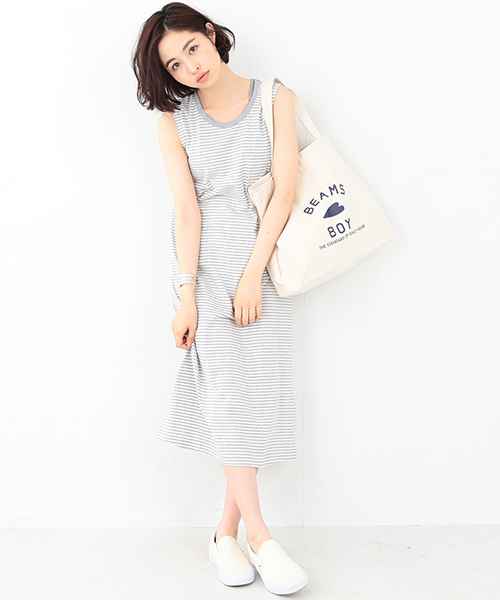 BEAMS BOY（ビームスボーイ）の「【予約】BEAMS BOY / BB ロゴ TOTE BAG（トートバッグ・レディース・ナチュラル/ネイビー・ONE SIZE）」の15枚目の写真