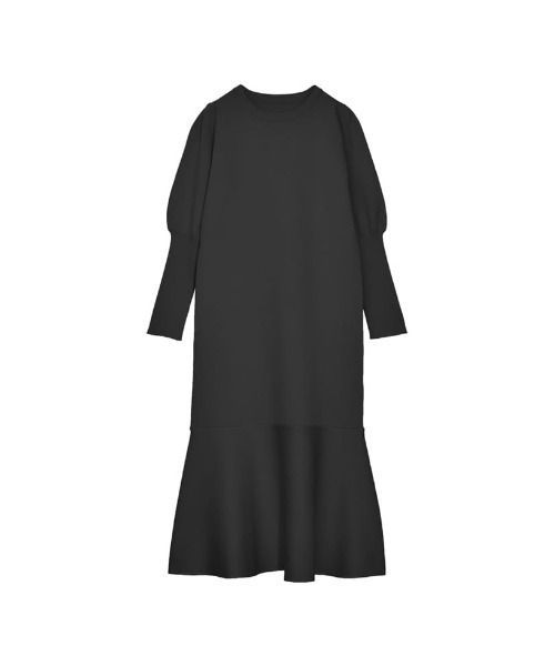 Re:EDIT（リエディ）の「[低身長サイズ有]ミラノリブパフスリーブスポンジニットマーメイドワンピース（ワンピース・レディース・アイボリー/キャメル/グレー/ブラック/レッド・LARGE/SHORT/MEDIUM）」の10枚目の写真