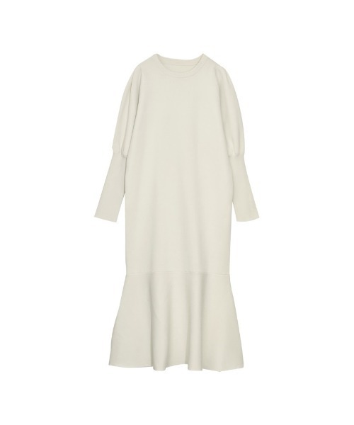 Re:EDIT（リエディ）の「[低身長サイズ有]ミラノリブパフスリーブスポンジニットマーメイドワンピース（ワンピース・レディース・アイボリー/キャメル/グレー/ブラック/レッド・LARGE/SHORT/MEDIUM）」の11枚目の写真