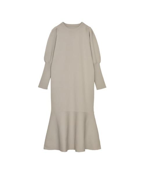 Re:EDIT（リエディ）の「[低身長サイズ有]ミラノリブパフスリーブスポンジニットマーメイドワンピース（ワンピース・レディース・アイボリー/キャメル/グレー/ブラック/レッド・LARGE/SHORT/MEDIUM）」の6枚目の写真