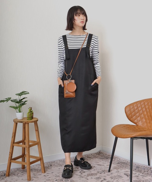 libelle more（リベル モア）の「《洗える》ビンテージツイル　ミリタリージャンバースカート（ジャンパースカート・レディース・モカ/グレイッシュベージュ/カーキ/ブラック・M）」の8枚目の写真