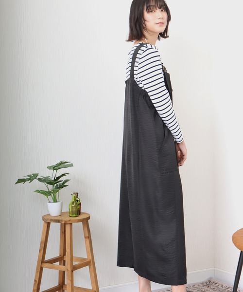 libelle more（リベル モア）の「《洗える》ビンテージツイル　ミリタリージャンバースカート（ジャンパースカート・レディース・モカ/グレイッシュベージュ/カーキ/ブラック・M）」の12枚目の写真