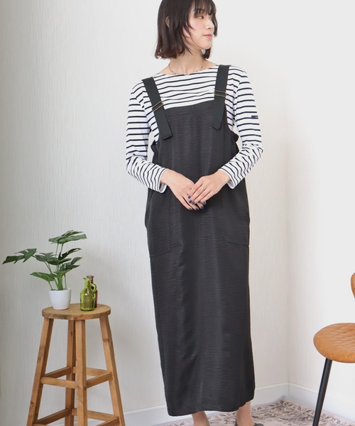 libelle more（リベル モア）の「《洗える》ビンテージツイル　ミリタリージャンバースカート（ジャンパースカート・レディース・モカ/グレイッシュベージュ/カーキ/ブラック・M）」の13枚目の写真