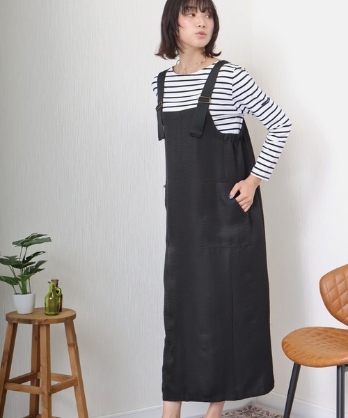 libelle more（リベル モア）の「《洗える》ビンテージツイル　ミリタリージャンバースカート（ジャンパースカート・レディース・モカ/グレイッシュベージュ/カーキ/ブラック・M）」の10枚目の写真