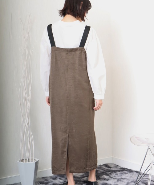 libelle more（リベル モア）の「《洗える》ビンテージツイル　ミリタリージャンバースカート（ジャンパースカート・レディース・モカ/グレイッシュベージュ/カーキ/ブラック・M）」の19枚目の写真