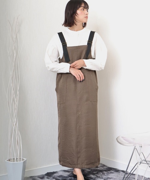 libelle more（リベル モア）の「《洗える》ビンテージツイル　ミリタリージャンバースカート（ジャンパースカート・レディース・モカ/グレイッシュベージュ/カーキ/ブラック・M）」の20枚目の写真
