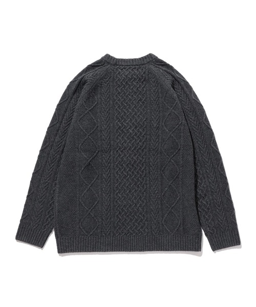 BEAMS（ビームス）の「BEAMS / 5ゲージ ラムウール ケーブルニット（ニット/セーター・メンズ・ベージュ/グレー/オフホワイト・L/M/S/XL）」の10枚目の写真