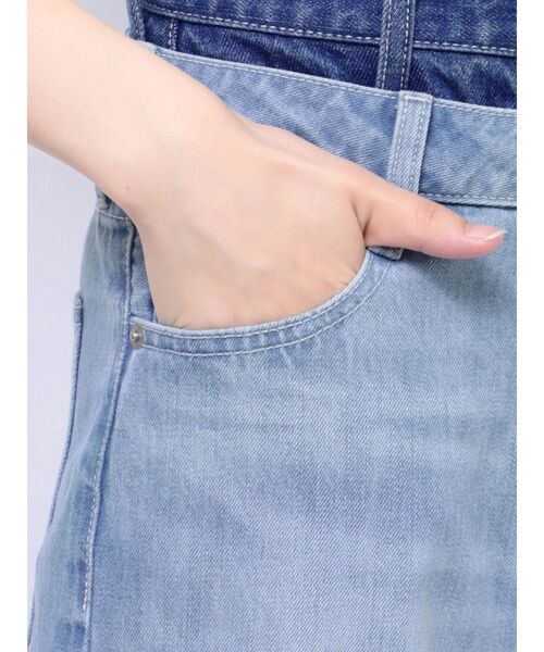 EVRIS（エヴリス）の「【10周年記念】ダブルウエストデザインワイドデニムパンツ（デニムパンツ・レディース・ブルー・SMALL/MEDIUM）」の17枚目の写真