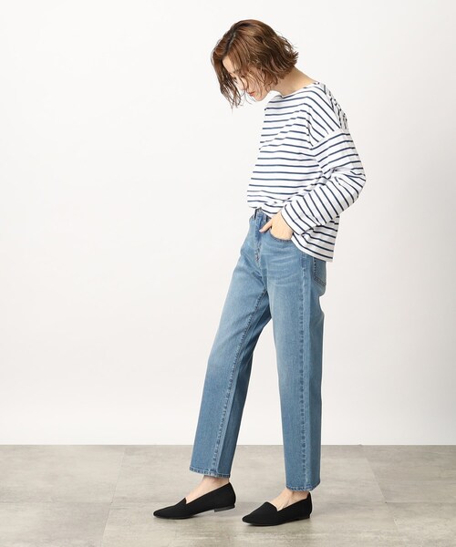 grove（グローブ）の「◆履き心地も着回し力も◎なストレートフィットデニム（デニムパンツ・レディース・ブルー/ネイビー・02/03/04/01/05）」の11枚目の写真