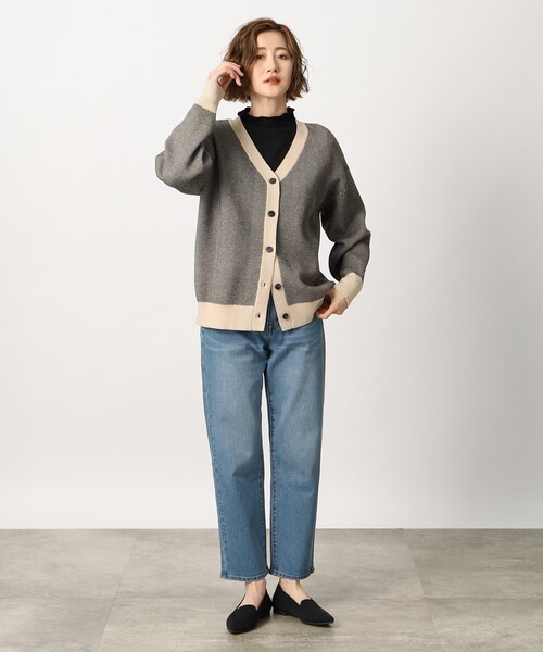 grove（グローブ）の「◆履き心地も着回し力も◎なストレートフィットデニム（デニムパンツ・レディース・ブルー/ネイビー・02/03/04/01/05）」の14枚目の写真