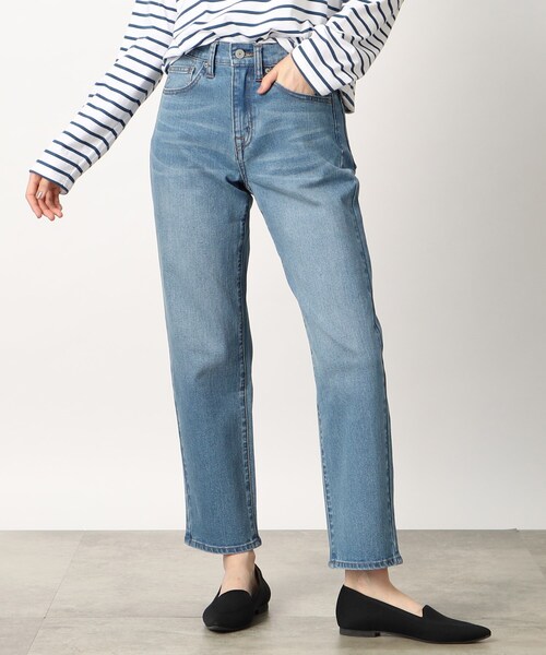 grove（グローブ）の「◆履き心地も着回し力も◎なストレートフィットデニム（デニムパンツ・レディース・ブルー/ネイビー・02/03/04/01/05）」の15枚目の写真