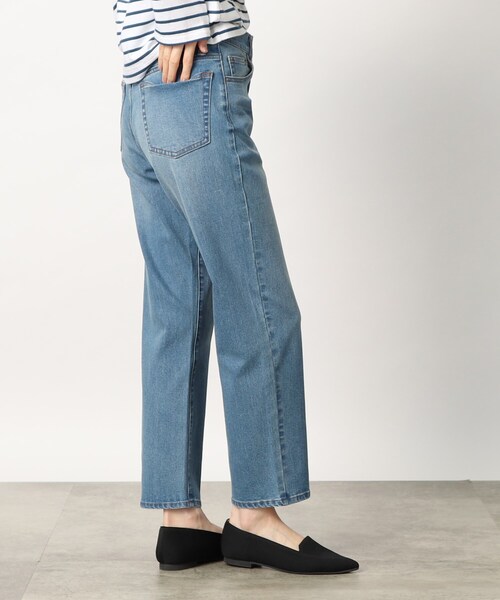 grove（グローブ）の「◆履き心地も着回し力も◎なストレートフィットデニム（デニムパンツ・レディース・ブルー/ネイビー・02/03/04/01/05）」の16枚目の写真