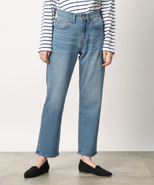 grove（グローブ）の「◆履き心地も着回し力も◎なストレートフィットデニム（デニムパンツ・レディース・ブルー/ネイビー・02/03/04/01/05）」の19枚目の写真