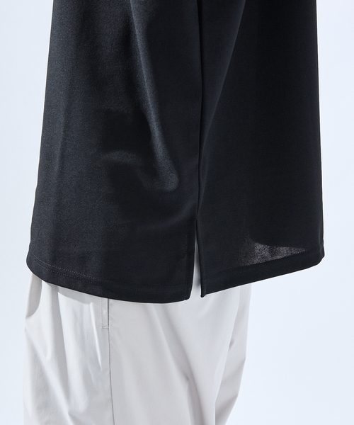 AH ABAHOUSE（エーエイチアバハウス）の「【AH ABAHOUSE】カットジョーゼット ドロップショルダー モックネック Tシャツ（Tシャツ/カットソー・メンズ・チャコールグレー/ホワイト/ピンクベージュ/グレイッシュベージュ/オレンジ系その他/グレイッシュブルー/ブラック/グリーン・46/48）」の10枚目の写真