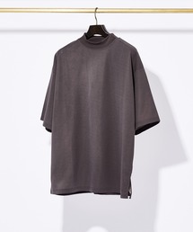 AH ABAHOUSE | 【AH ABAHOUSE】カットジョーゼット ドロップショルダー モックネック Tシャツ(Tシャツ/カットソー)