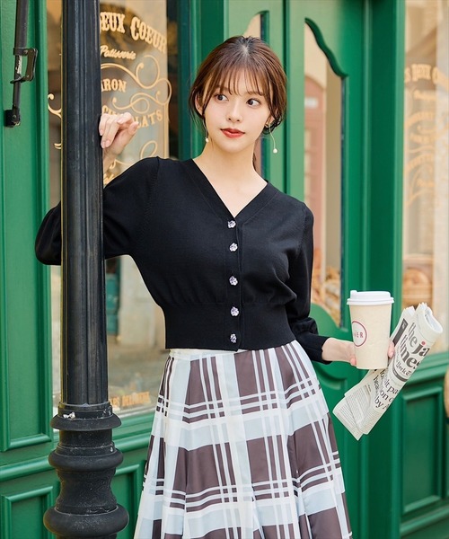 SWINGLE（スウィングル）の「オリジナルチェックタフタフレアスカート