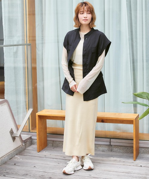 titivate（ティティベイト）の「ミリタリーベスト（ミリタリージャケット・レディース・ブラック/カーキ・M）」の7枚目の写真