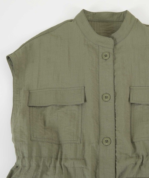 titivate（ティティベイト）の「ミリタリーベスト（ミリタリージャケット・レディース・ブラック/カーキ・M）」の17枚目の写真