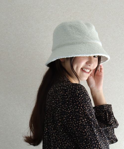 QUEENHEAD(クイーンヘッド)の「ツイードバケットハット(ハット・レディース・ブラック×ホワイト/ホワイト/ブラック・X-LARGE/FREE)」の19枚目の写真
